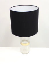 Load image into Gallery viewer, Swedish Brass and Pressed Glass Table Lamp, 1960s