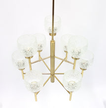 Load image into Gallery viewer, Swedish brass chandelier, 1960s