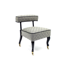 Load image into Gallery viewer, Small antique Slipper chair on castors, late 19th century