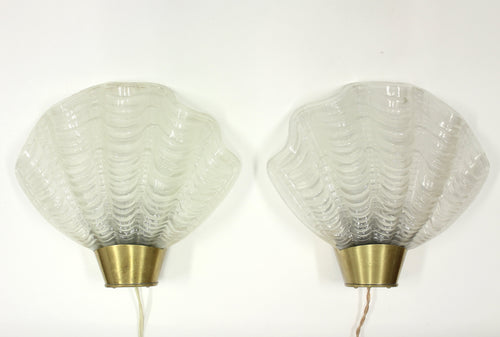 Shell Shaped Model Coquille Wall Sconces from ASEA, 1940s, Set of 2