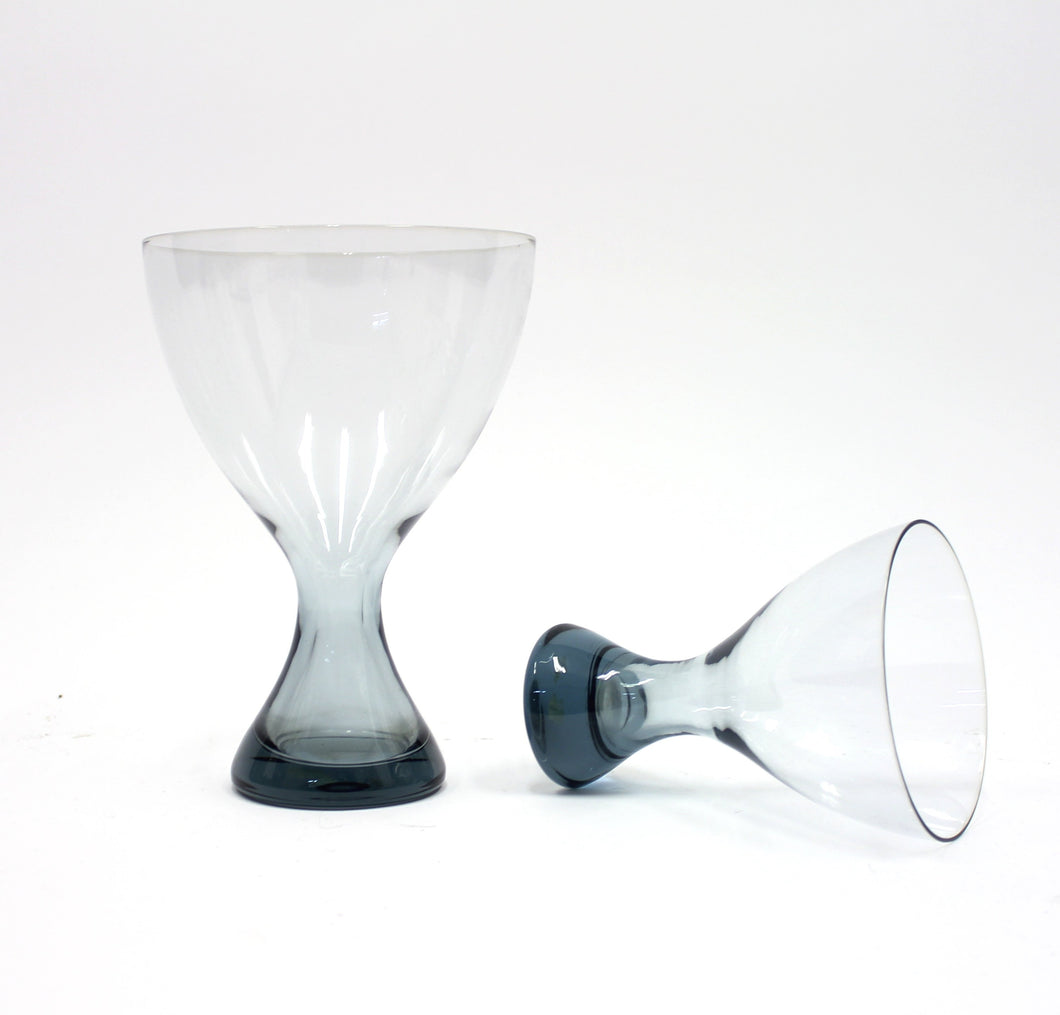 Light blue glass vases by Vicke Lindstrand for Kosta, 1960s, set of 2