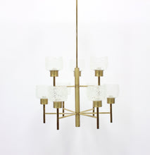 Load image into Gallery viewer, Swedish brass chandelier, 1960s