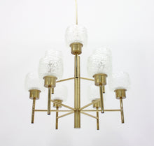 Load image into Gallery viewer, Swedish brass chandelier, 1960s