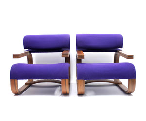 Bentwood Easy Chairs by Jan Bočan for the Czechoslovakian embassy in Stockholm, 1972, Set of 2