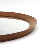 Load image into Gallery viewer, Round Danish Solid Teak Wall Mirror, 1960s