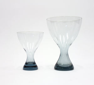Light blue glass vases by Vicke Lindstrand for Kosta, 1960s, set of 2