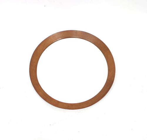 Round Danish Solid Teak Wall Mirror, 1960s