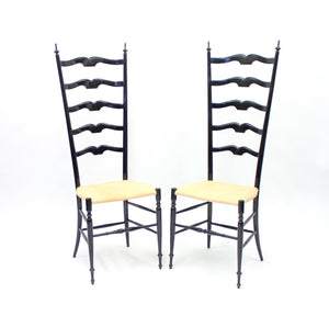 Vintage Italian Chiavari Chairs, 1950s, Set of 2