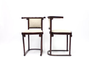 Cabaret Fledermaus chairs by Josef Hoffmann for Thonet, Set of 2