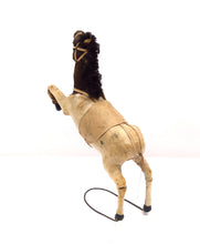Load image into Gallery viewer, Charming early 20th century toy horse sculpture made of real horse hair