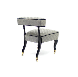 Small antique Slipper chair on castors, late 19th century