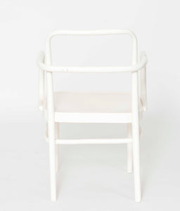 Rare set of Austrian A 64 F White Bentwood Chairs by Adolf Schneck for Thonet, 1929, Set of 4
