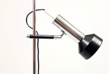 Load image into Gallery viewer, Vintage 1970&#39;s black and chrome plated floor light