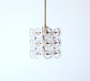 Glass & Brass Pendant by Carl Fagerlund for Orrefors, 1960s