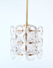 Load image into Gallery viewer, Glass &amp; Brass Pendant by Carl Fagerlund for Orrefors, 1960s