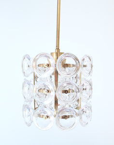 Glass & Brass Pendant by Carl Fagerlund for Orrefors, 1960s