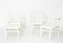 Load image into Gallery viewer, Rare set of Austrian A 64 F White Bentwood Chairs by Adolf Schneck for Thonet, 1929, Set of 4