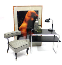 Load image into Gallery viewer, Small antique Slipper chair on castors, late 19th century