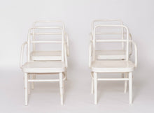 Load image into Gallery viewer, Rare set of Austrian A 64 F White Bentwood Chairs by Adolf Schneck for Thonet, 1929, Set of 4