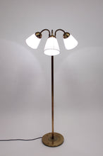 Load image into Gallery viewer, Swedish brass, Three-Light, Floor Lamp, 1940s