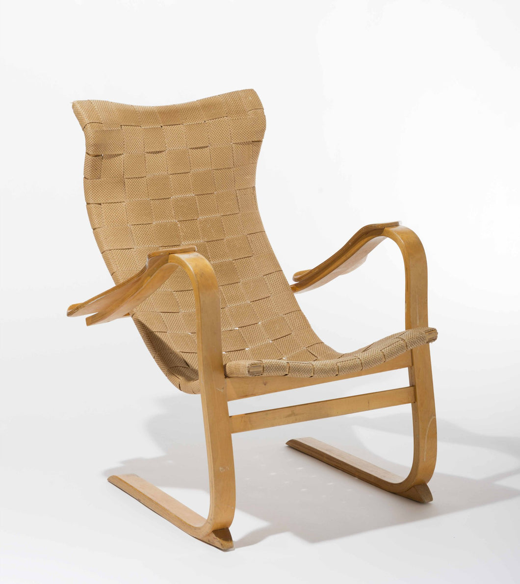 Swedish Patronen Birch Easy Chair by G.A. Berg, 1940s