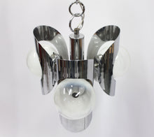 Load image into Gallery viewer, Italian three light chromed ceiling light, 1960s