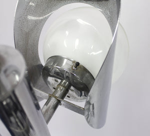 Italian three light chromed ceiling light, 1960s